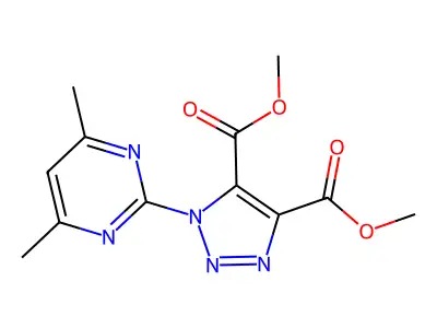 dimethyl 1-(4,6-dimethyl-2-pyrimidinyl)-1H-1,2,3-triazole-4,5-dicarboxylate structure