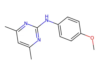 N-(4-methoxyphenyl)-4,6-dimethylpyrimidin-2-amine structure