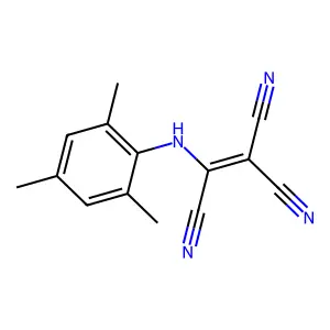 2-(2,4,6-Trimethylanilino)ethene-1,1,2-tricarbonitrile structure