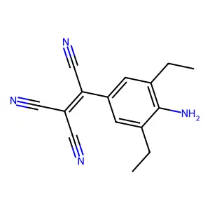 2-(4-Amino-3,5-diethylphenyl)ethene-1,1,2-tricarbonitrile structure