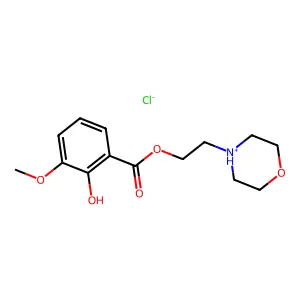 2-(Morpholin-4-yl)ethyl 2-hydroxy-3-methoxybenzoate--hydrogen chloride (1/1) structure