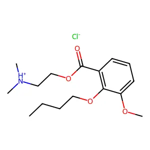 2-(Dimethylamino)ethyl 2-butoxy-3-methoxybenzoate--hydrogen chloride (1/1) structure