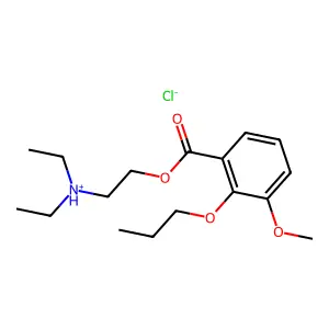 2-(Diethylamino)ethyl 3-methoxy-2-propoxybenzoate--hydrogen chloride (1/1) structure