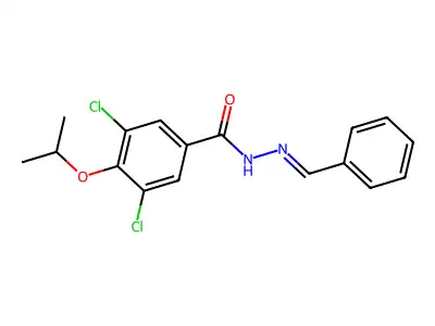 N-(benzylideneamino)-3,5-dichloro-4-propan-2-yloxybenzamide structure
