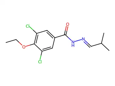 3,5-dichloro-4-ethoxy-N-(2-methylpropylideneamino)benzamide structure