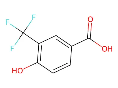4-Hydroxy-3-(trifluoromethyl)benzoic acid structure