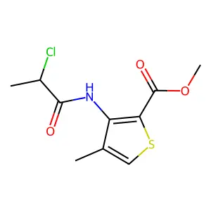 Methyl 3-(2-chloropropanamido)-4-methylthiophene-2-carboxylate structure