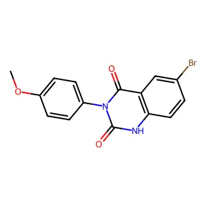 6-bromo-3-(4-methoxyphenyl)-1H-quinazoline-2,4-dione structure