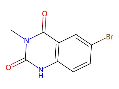 6-bromo-3-methylquinazoline-2,4(1H,3H)-dione structure