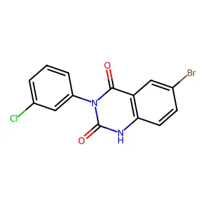 6-bromo-3-(3-chlorophenyl)quinazoline-2,4(1H,3H)-dione structure
