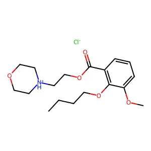 2-(Morpholin-4-yl)ethyl 2-butoxy-3-methoxybenzoate--hydrogen chloride (1/1) structure