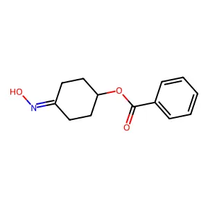 (4-Hydroxyiminocyclohexyl) benzoate structure