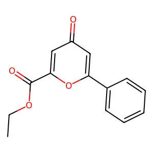 Ethyl 4-oxo-6-phenyl-4H-pyran-2-carboxylate structure