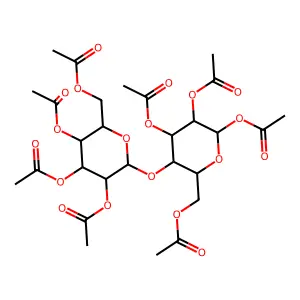 Lactose octaacetate structure