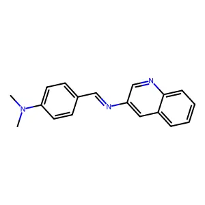N,N-dimethyl-4-(quinolin-3-yliminomethyl)aniline structure