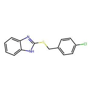 2-(((4-Chlorophenyl)methyl)thio)-1H-benzimidazole structure
