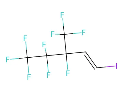 3,4,4,5,5,5-Hexafluoro-3-trifluoromethyl-1-iodo-1-pentene structure
