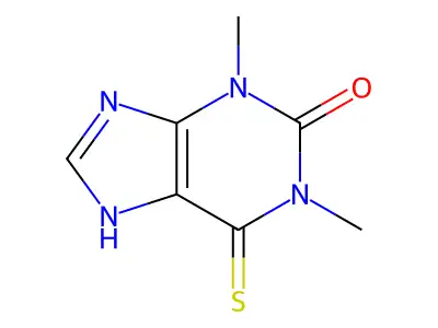 6-Thiotheophylline structure