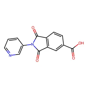 1,3-dioxo-2-(pyridin-3-yl)-2,3-dihydro-1H-isoindole-5-carboxylic acid structure