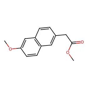 Methyl 6-methoxynaphthalene-2-acetate structure