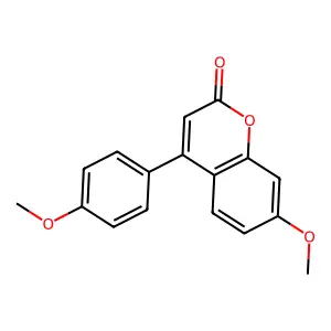 7-methoxy-4-(4-methoxyphenyl)-2H-chromen-2-one structure