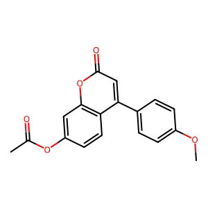 4-(4-methoxyphenyl)-2-oxo-2H-chromen-7-yl acetate structure