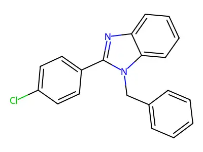 1-Benzyl-2-(4-chlorophenyl)benzimidazole structure