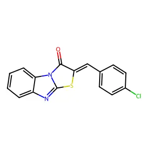 Thiazolo(3,2-a)benzimidazol-3(2H)-one, 2-((4-chlorophenyl)methylene)- structure