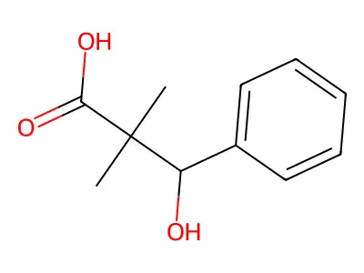 3-Hydroxy-2,2-dimethyl-3-phenylpropanoic acid structure