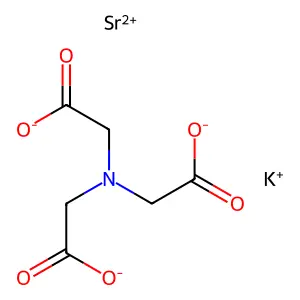 Acetic acid, nitrilotri-, potassium strontium salt (1:1:1) structure