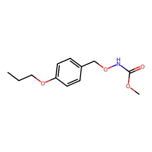 Carbamic acid, ((p-propoxybenzyl)oxy)-, methyl ester structure
