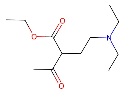 Ethyl 2-(2-(diethylamino)ethyl)acetoacetate structure