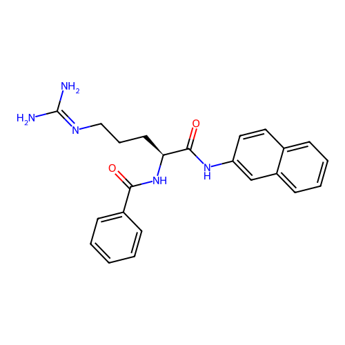 N-benzoyl-L-arginine 2-naphthylamide structure