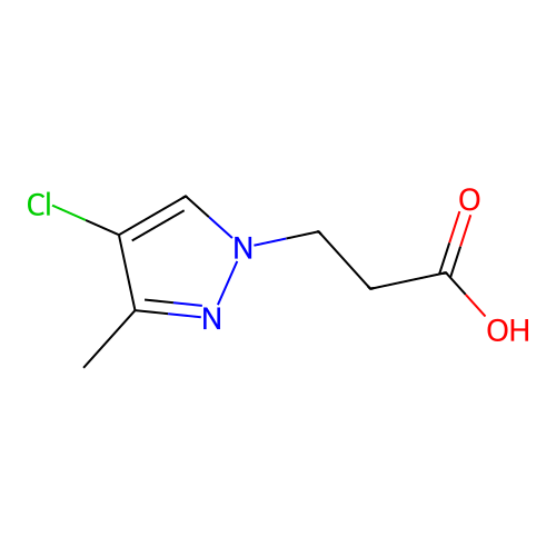 4-Chloro-3-methyl-1H-pyrazole-1-propanoic acid structure