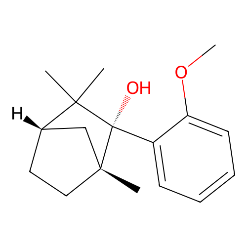 (1R,2R,4S)-2-(2-methoxyphenyl)-1,3,3-trimethylbicyclo[2.2.1]heptan-2-ol structure
