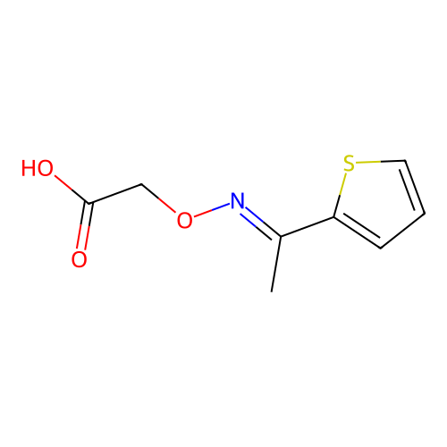 (1-Thiophen-2-yl-ethylideneaminooxy)-acetic acid structure