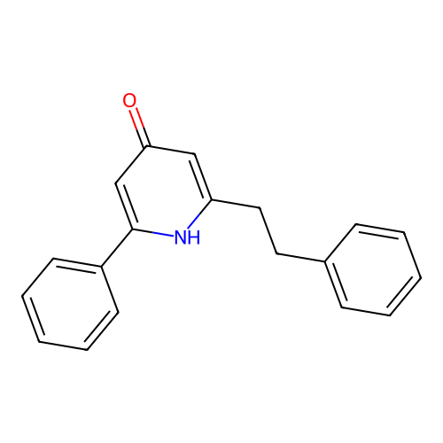 2-phenyl-6-(2-phenylethyl)-4(1H)-pyridinone structure