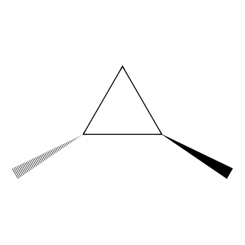 1,2-Dimethylcyclopropane, trans- structure
