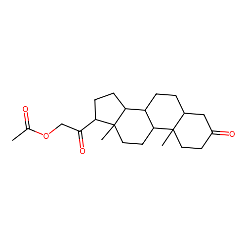 (5beta)-21-(Acetoxy)pregnane-3,20-dione structure