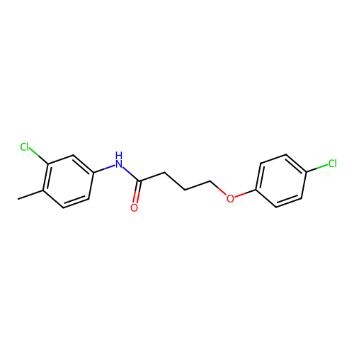 N-(3-chloro-4-methylphenyl)-4-(4-chlorophenoxy)butanamide structure