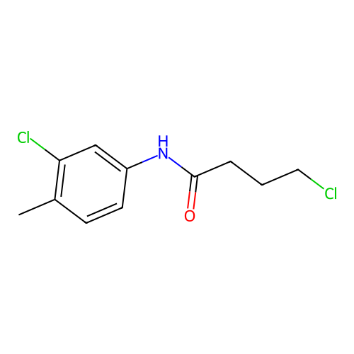 4-chloro-N-(3-chloro-4-methylphenyl)butanamide structure