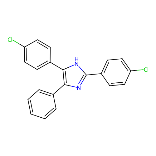 2,5-bis(4-chlorophenyl)-4-phenyl-1H-imidazole structure