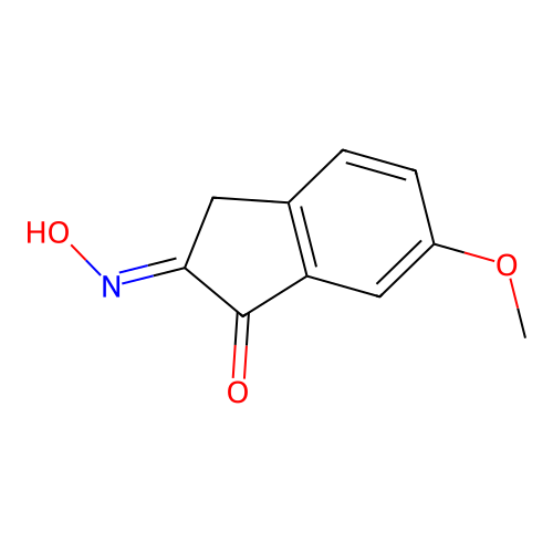 2-hydroxyimino-6-methoxy-3H-inden-1-one structure