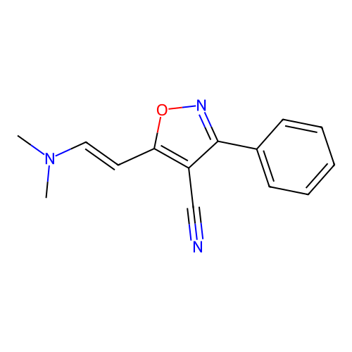 5-[2-(Dimethylamino)ethenyl]-3-phenyl-1,2-oxazole-4-carbonitrile structure
