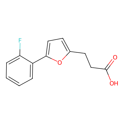3-(5-(2-Fluorophenyl)furan-2-yl)propanoic acid structure