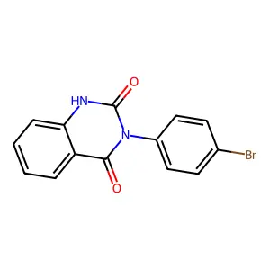 3-(4-bromophenyl)-1H-quinazoline-2,4-dione structure