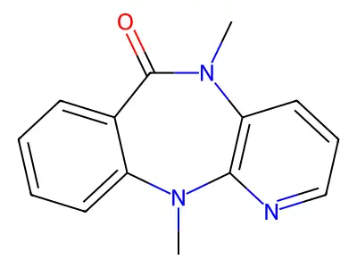 N5,N11-Dimethyl-5,11-dihydro-6H-pyrido(2,3-b)(1,4)benzodiazepin-6-one structure