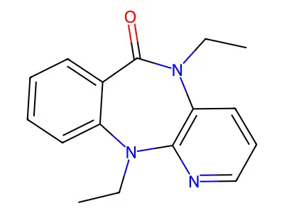 N5,N11-Diethyl-5,11-dihydro-6H-pyrido(2,3-b)(1,4)benzodiazepin-6-one structure