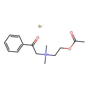 Ammonium, (2-hydroxyethyl)dimethylphenacyl-, bromide, acetate structure