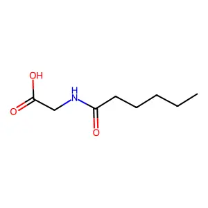Hexanoylglycine structure